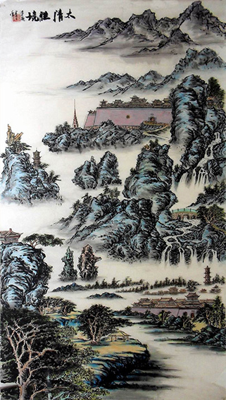 《太清胜景》97x180cm 2003年